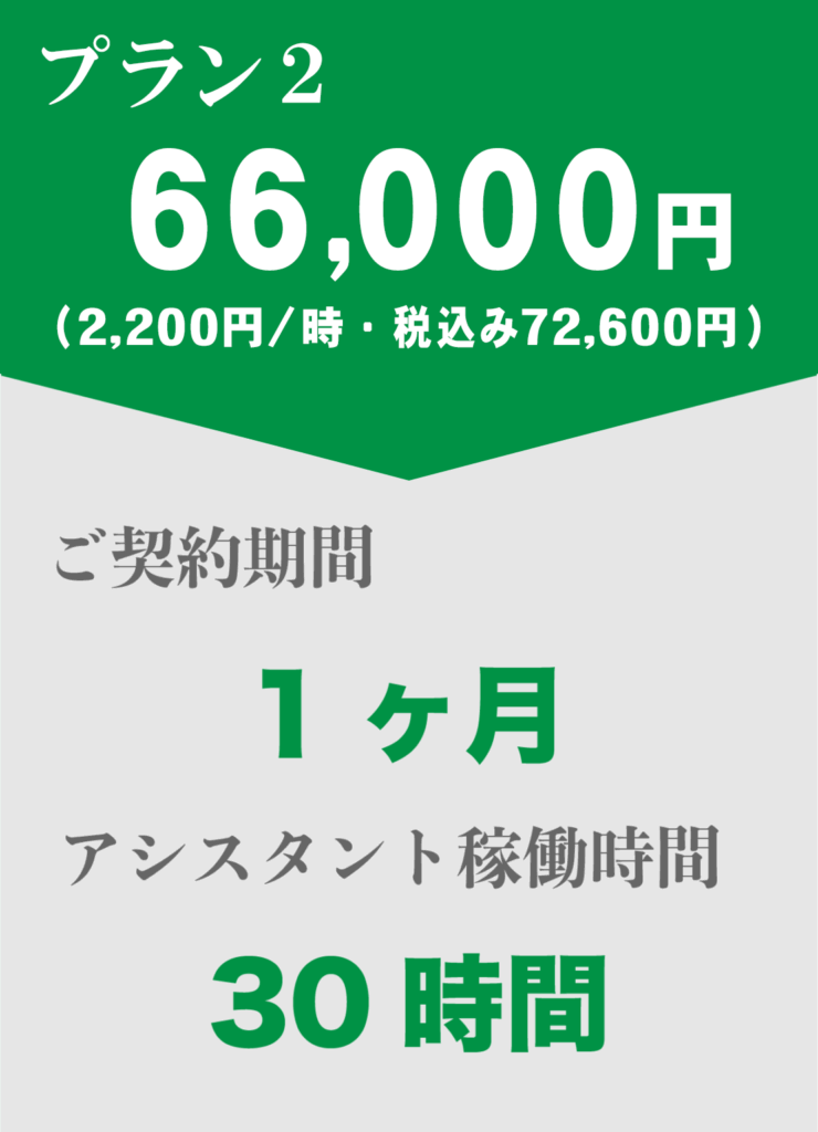 特殊作業プラン2料金プラン2