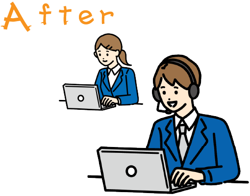 多くの企業が抱えるこんな悩み1月末や週末に集中する作業の
対応に伴う稼働効率の低下AFTER